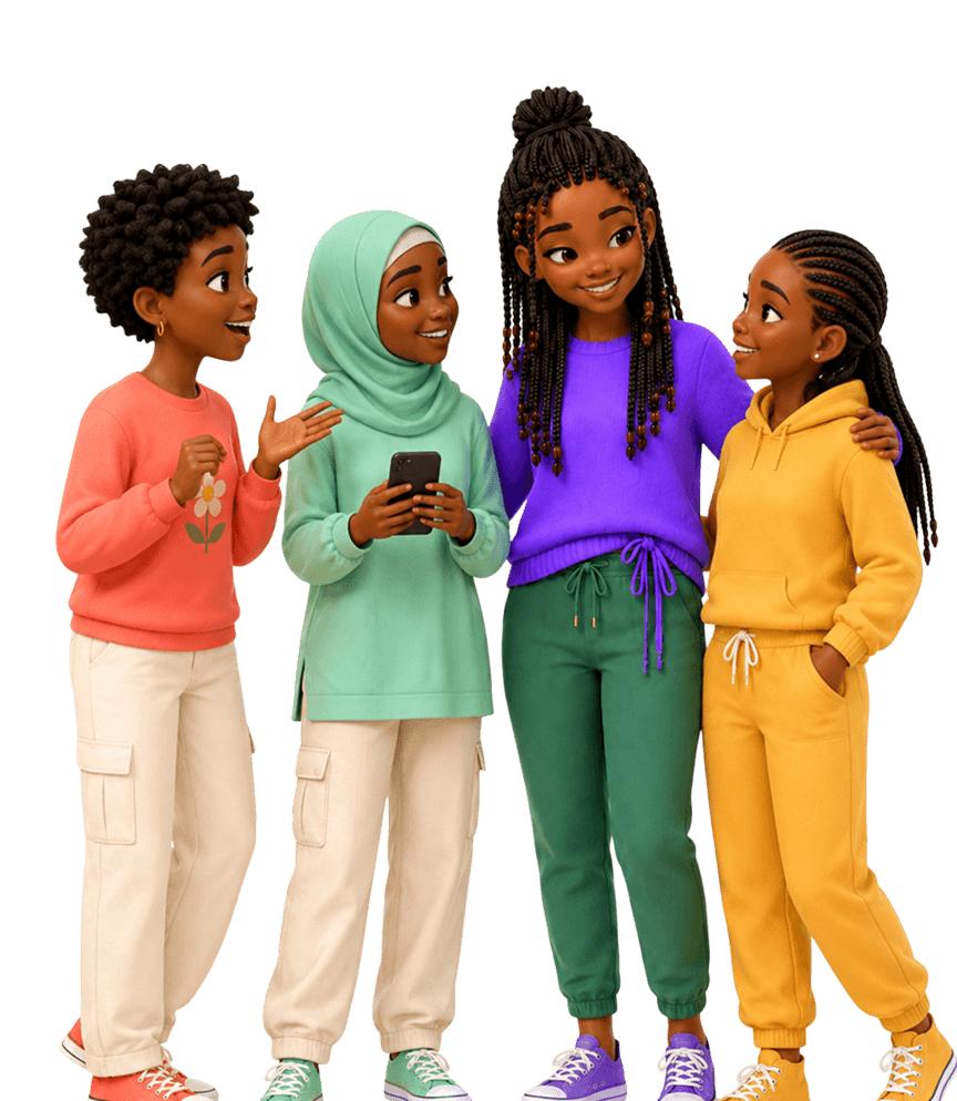 Adolescent girls illustration